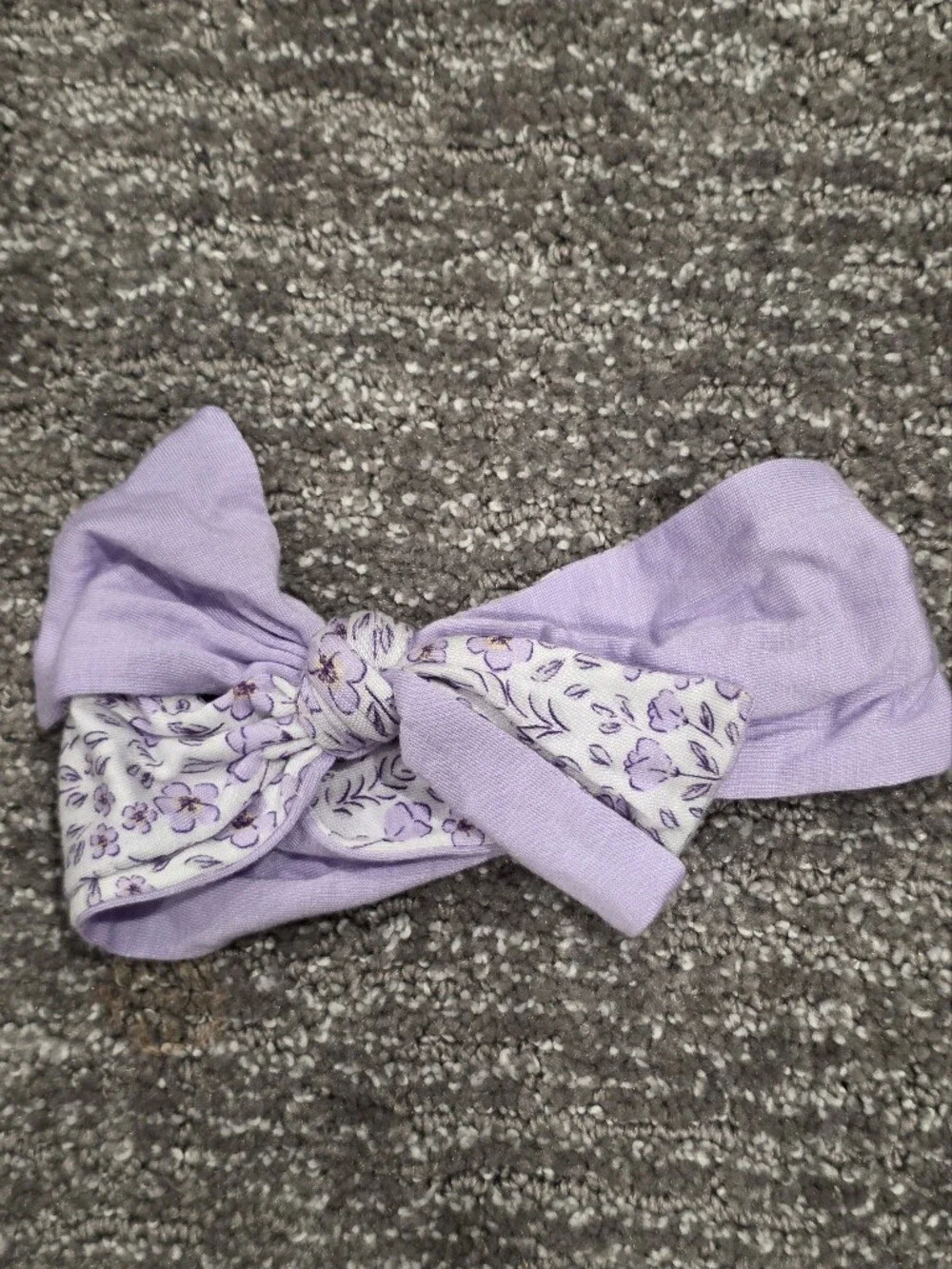 Purple Posies Knot Headband